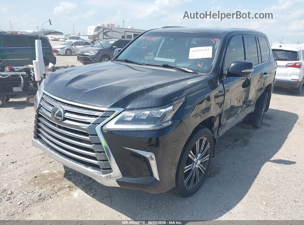 JTJDY7AX0M4355955 2021 LEXUS LX 570 Black Vista tres cuartos delantera izquierda
