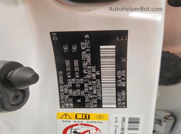 JTJDZKCA2J2006439 2018 LEXUS RX White Engine compartment view