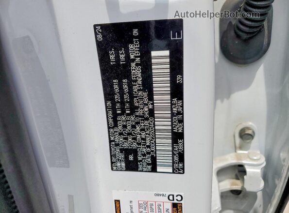 JTJGDCAZ2S5024420 2025 LEXUS NX White VIN կոդի պիտակի տեսք