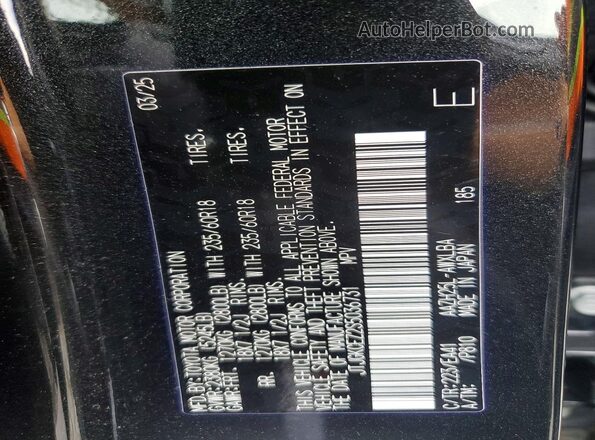 JTJGKCEZ2S5036731 2025 LEXUS NX Black VIN sticker view