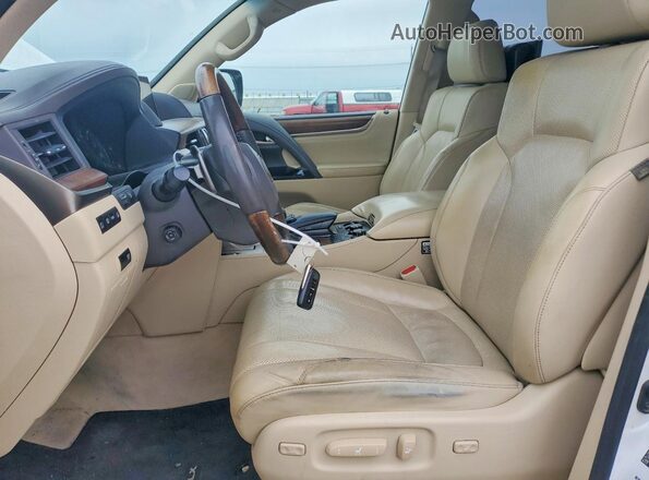 JTJHY7AX5H4225161 2017 LEXUS LX Белый Вид салона спереди
