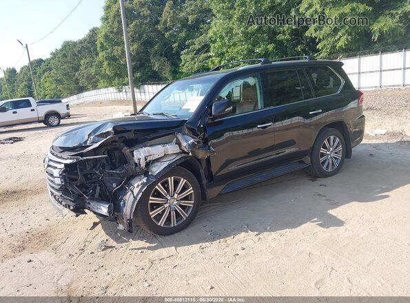 JTJHY7AX7H4241622 2017 LEXUS LX 570 Black წინა მარცხენა ხედი სამი მეოთხედიდან