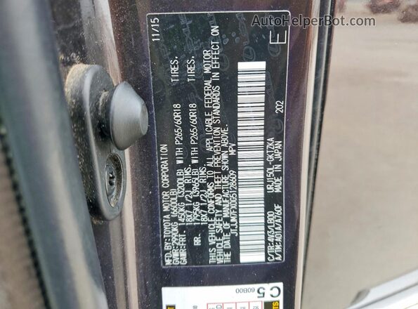 JTJJM7FX0G5128609 2016 LEXUS GX Brown VIN կոդի պիտակի տեսք