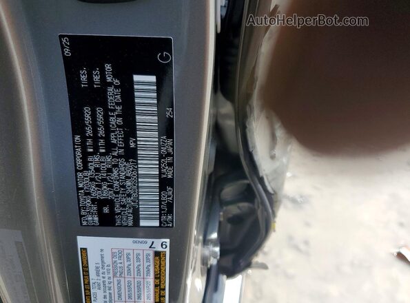 JTJTBCDX2S5067217 2025 LEXUS GX Серый Вид наклейки с VIN-кодом