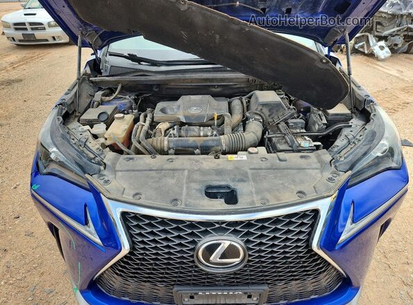 JTJYARBZ2H2082312 2017 LEXUS NX Blue ძრავის განყოფილების ხედი