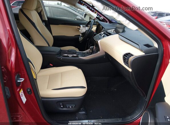 JTJYARBZ8G2026809 2016 LEXUS NX 200T Red Vista interior delantera
