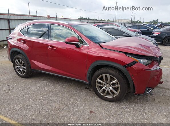 JTJYARBZ8G2026809 2016 LEXUS NX 200T Red Vista interior trasera