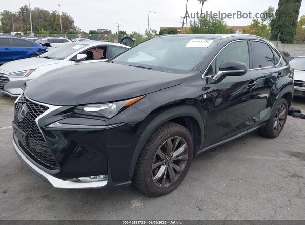 JTJYARBZ8G2049488 2016 LEXUS NX 200T Black Передня ліва чверть