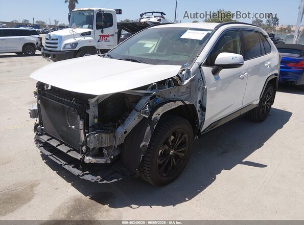 JTM16RFV3NJ022683 2022 TOYOTA RAV4 HYBRID White Առջևի ձախ երեք քառորդ տեսարան