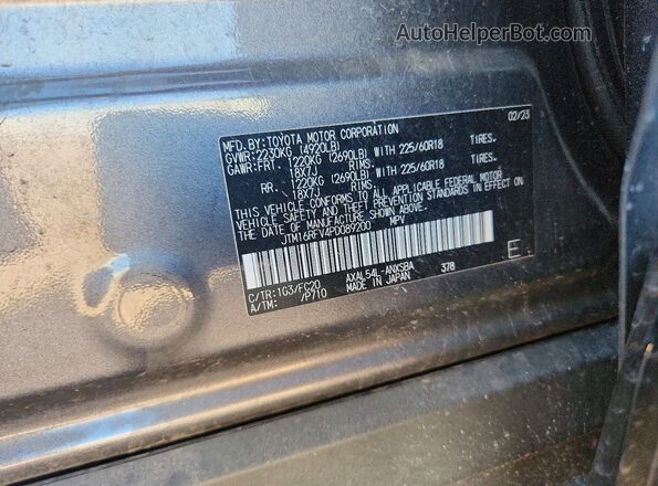 JTM16RFV4PD089200 2023 TOYOTA RAV4 Charcoal 