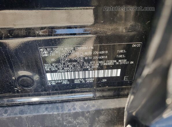 JTMAB3FV3PD137813 2023 TOYOTA RAV4 Black 