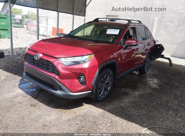 JTMB6RFV0ND059452 2022 TOYOTA RAV4 HYBRID Red Front left