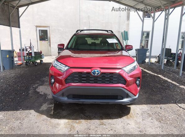 JTMB6RFV0ND059452 2022 TOYOTA RAV4 HYBRID Red Instrument cluster view