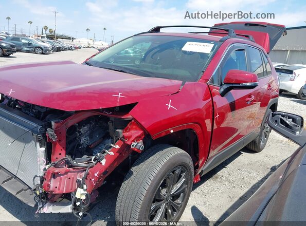 JTMB6RFV0SD156677 2025 TOYOTA RAV4 HYBRID Red Առջևի ձախ երեք քառորդ տեսարան