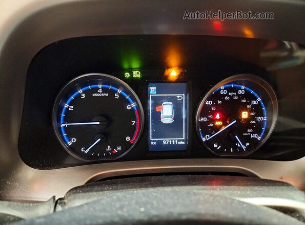 JTMBFREV0JJ726033 2018 TOYOTA RAV4 Blue Вид щитка приладів
