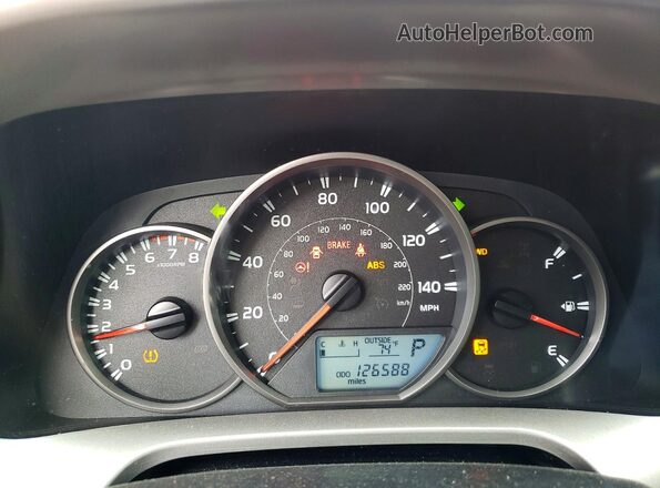 JTMBFREV1GJ054864 2016 TOYOTA RAV4 Оранжевый Вид щитка приборов