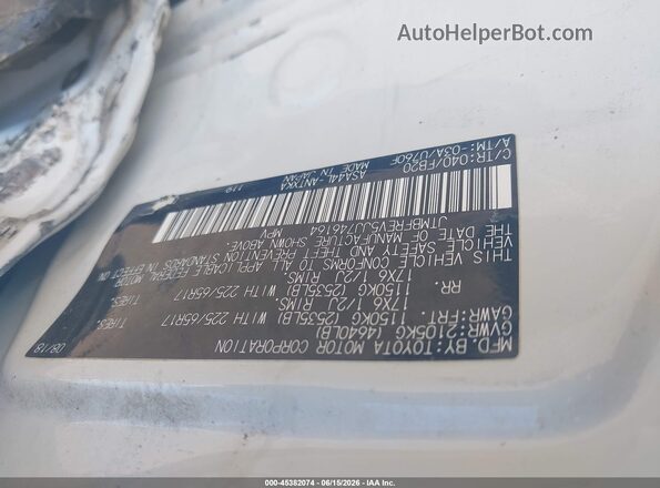JTMBFREV5JJ746164 2018 TOYOTA RAV4 White 