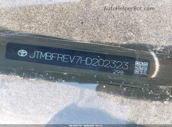 JTMBFREV7HD202323 2017 TOYOTA RAV4 Gray 