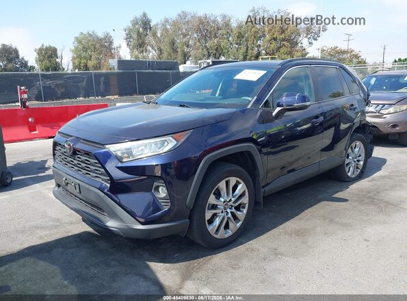 JTMC1RFV1KD027530 2019 TOYOTA RAV4 Blue Առջևի ձախ երեք քառորդ տեսարան