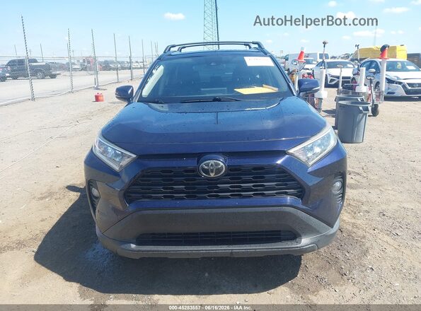 JTMC1RFV4KD511109 2019 TOYOTA RAV4 Blue Instrument cluster view