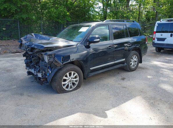 JTMCY7AJ4K4076922 2019 TOYOTA LAND CRUISER Black წინა მარცხენა ხედი სამი მეოთხედიდან
