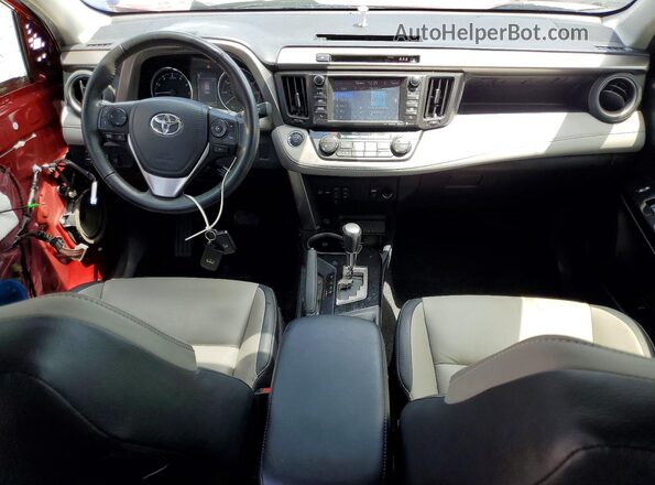 JTMDFREV0JD242094 2018 TOYOTA RAV4 Red Dashboard view