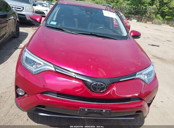 JTMDFREV6JD243525 2018 TOYOTA RAV4 Red Instrument cluster view