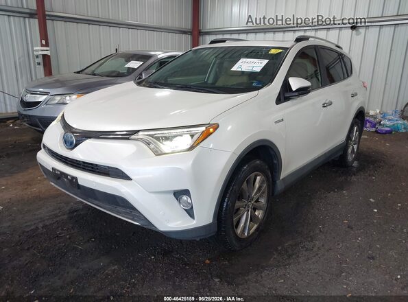 JTMDJREV0HD144319 2017 TOYOTA RAV4 HYBRID White წინა მარცხენა ხედი სამი მეოთხედიდან