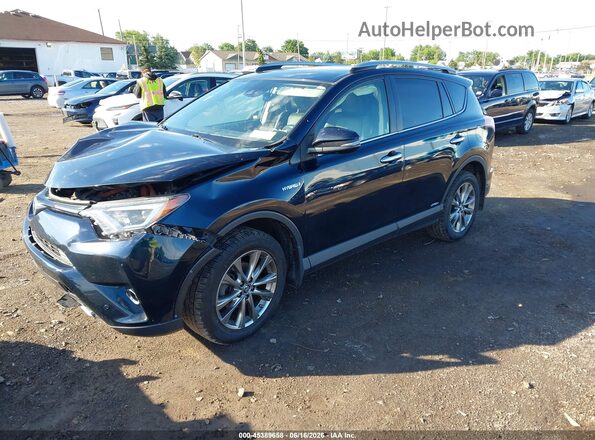 JTMDJREV9JD253187 2018 TOYOTA RAV4 HYBRID Black Առջևի ձախ երեք քառորդ տեսարան