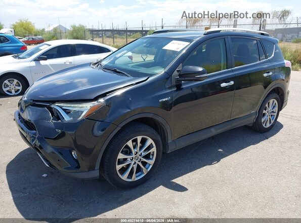 JTMDJREVXGD043948 2016 TOYOTA RAV4 HYBRID Black Vista tres cuartos delantera izquierda