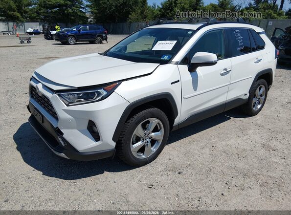 JTMDWRFV8LJ040767 2020 TOYOTA RAV4 HYBRID White წინა მარცხენა ხედი სამი მეოთხედიდან
