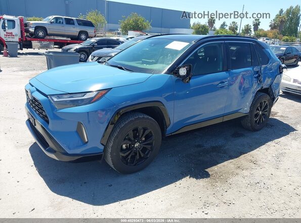 JTME6RFV7NJ015799 2022 TOYOTA RAV4 HYBRID Blue წინა მარცხენა ხედი სამი მეოთხედიდან