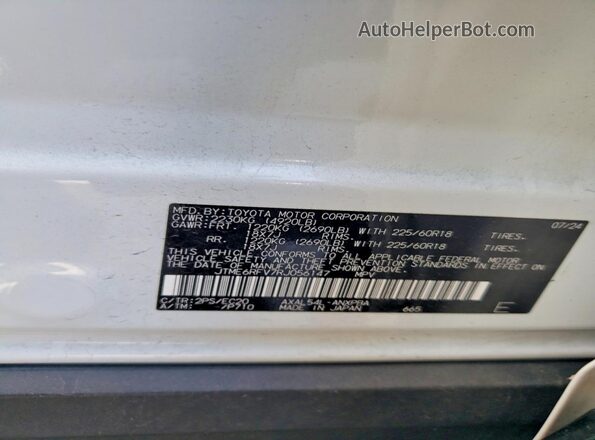 JTME6RFV7RJ056147 2024 TOYOTA RAV4 Two Tone VIN sticker view
