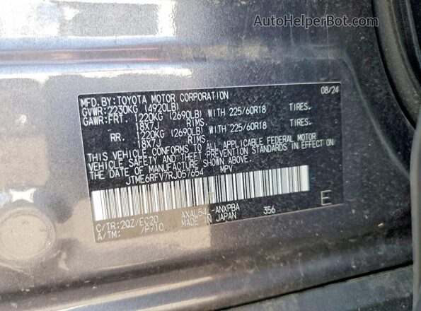 JTME6RFV7RJ057654 2024 TOYOTA RAV4 Charcoal Vista del compartimento del motor
