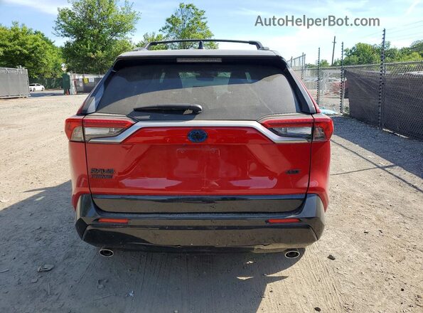 JTMEB3FV8ND107754 2022 TOYOTA RAV4 Red უკანა ხედი