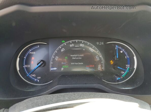 JTMEB3FV8ND107754 2022 TOYOTA RAV4 Red ხელსაწყოთა პანელის ხედი