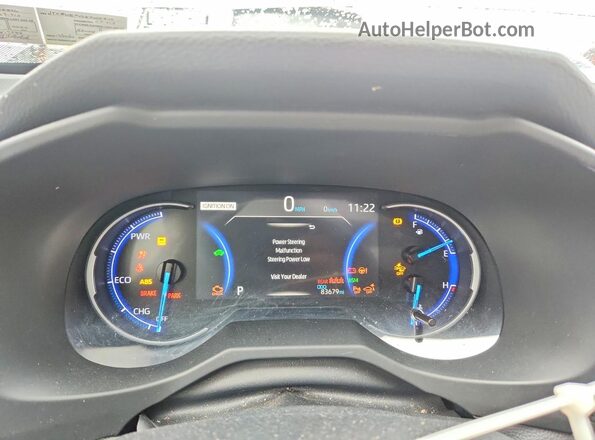 JTMEWRFV6KJ006846 2019 TOYOTA RAV4 Silver ხელსაწყოთა პანელის ხედი
