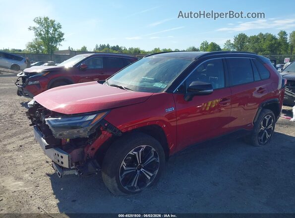 JTMFB3FV9PD157988 2023 TOYOTA RAV4 PRIME Red წინა მარცხენა ხედი სამი მეოთხედიდან