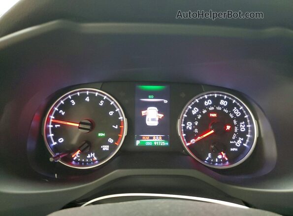 JTMG1RFV1LD067707 2020 TOYOTA RAV4 White Instrument cluster view