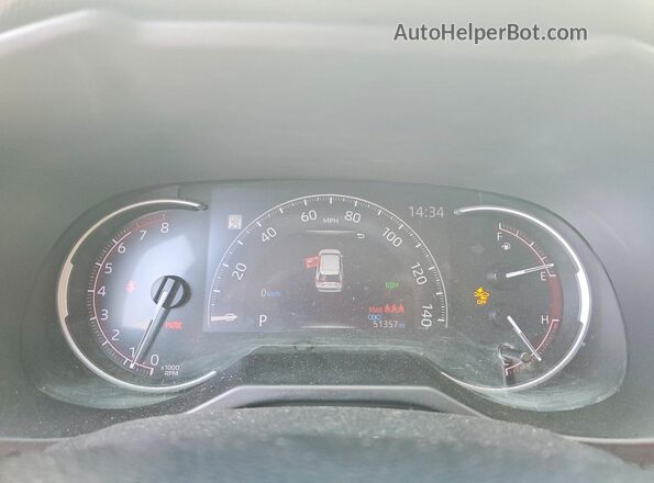 JTMG1RFVXPD093891 2023 TOYOTA RAV4 White Widok zestawu wskaźników