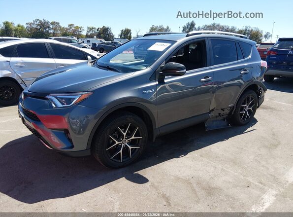 JTMJJREV6JD252615 2018 TOYOTA RAV4 HYBRID Gray Առջևի ձախ երեք քառորդ տեսարան