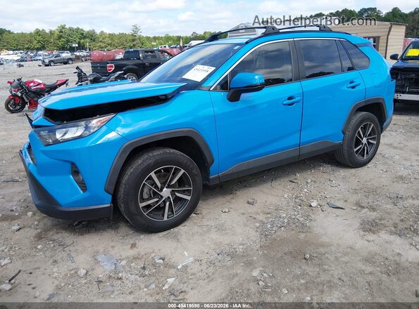 JTMK1RFV8KD019341 2019 TOYOTA RAV4 Blue Առջևի ձախ երեք քառորդ տեսարան