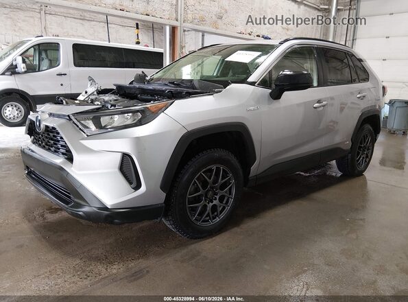 JTMLWRFV1KD013998 2019 TOYOTA RAV4 HYBRID Серебряный Передняя левая четверть
