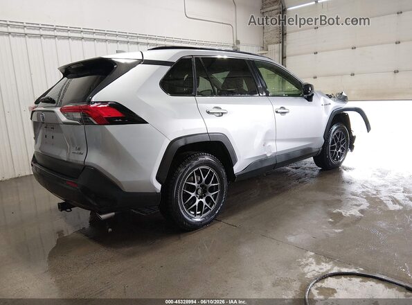 JTMLWRFV1KD013998 2019 TOYOTA RAV4 HYBRID Серебряный Задняя правая четверть