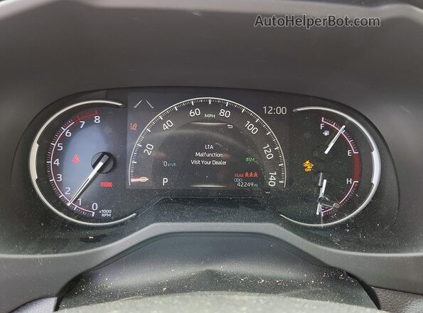 JTMN1RFV7KD003905 2019 TOYOTA RAV4 White Սարքավորումների վահանակի տեսք
