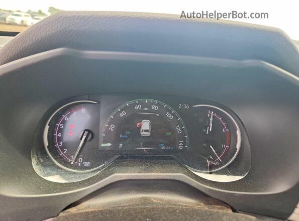 JTMN1RFV9MD072601 2021 TOYOTA RAV4 Silver Instrument cluster view