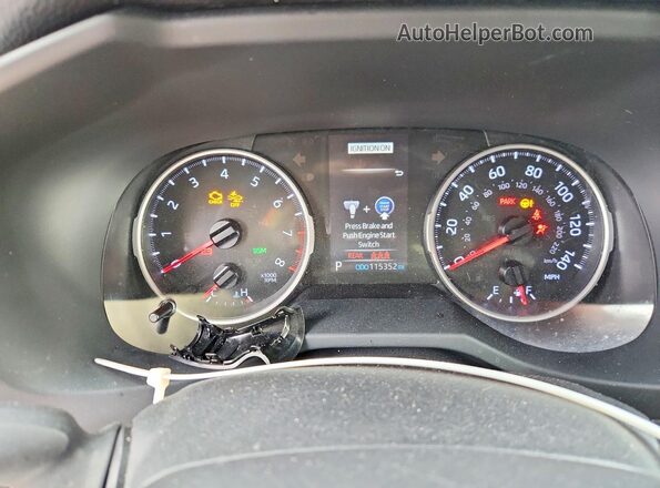 JTMP1RFV6KD506110 2019 TOYOTA RAV4 Green Instrument cluster view