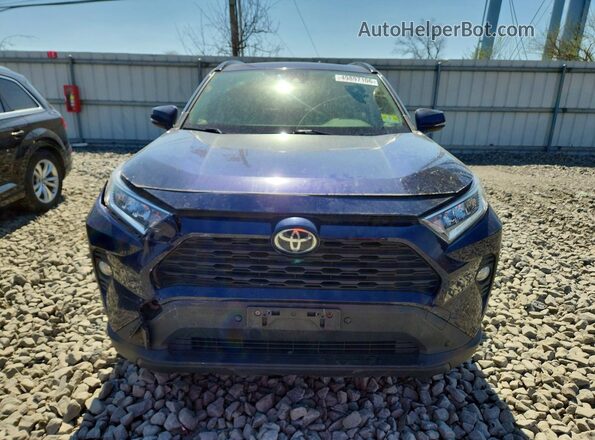 JTMP1RFV7KJ002263 2019 TOYOTA RAV4 Blue Դիմացի տեսք
