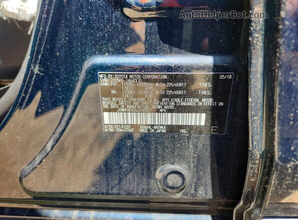JTMRFREV2JJ742927 2018 TOYOTA RAV4 Blue Vista del compartimento del motor