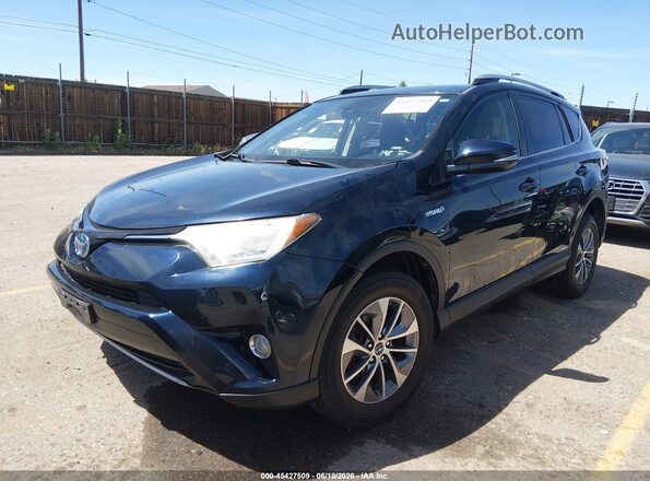 JTMRJREV3HD085546 2017 TOYOTA RAV4 HYBRID Blue Vista tres cuartos delantera izquierda